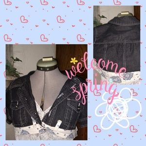 Denim crop coat country girl